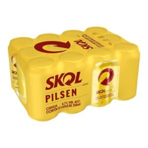 Cerveja Skol Pilsen Lata 350ml – Fardo 12 Unidades