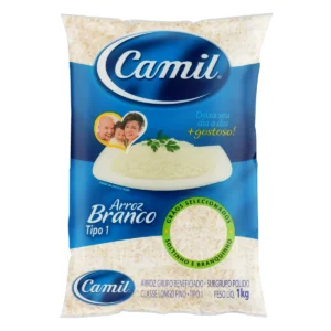 Arroz Camil 1kg Tipo 1 – Fardo com 10 Unidades