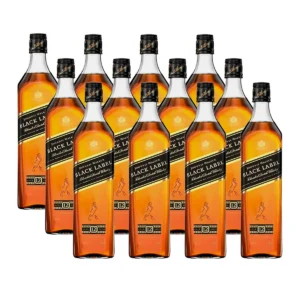 Whisky Johnnie Walker Black Label 1L – Caixa 12 Unidades