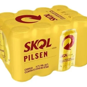 Cerveja Skol Pilsen Lata 473ml – Fardo 12 Unidades