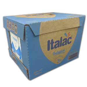 Leite Longa Vida Integral Italac 1 Litro – Caixa com 12 Unidades
