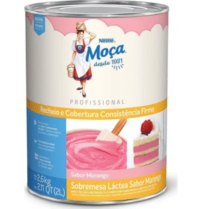 Recheio e Cobertura Moça Morango 2,6kg Nestlé