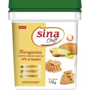 Margarina Sina Cheff Com Sal 80% Lipídios Balde com 15kg