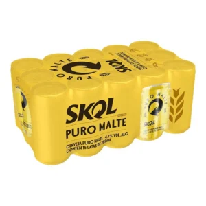 Cerveja Skol Puro Malte Lata 269ml – Fardo 15 Unidades